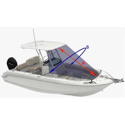 OCEANSOUTH Extension T-Top avant en tissu pare-soleil de bateau - H2R Equipements