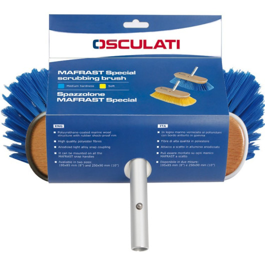 MAFRAST Brosse bois fibres extra souples pour lavage gelcoat bateau et carrosserie camping-car.