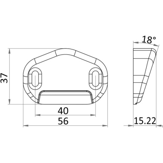 OSCULATI Butée de porte magnétique