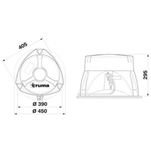 Boiler Elektro Truma | chauffe-eau 230V - 14 L pour van, camping-car et bateau | dimensions