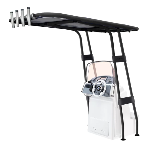 T-Top professionnel OCEANSOUTH aluminium | Roll-bar, T-top, anneau de traction & arceau | Noir / Noir