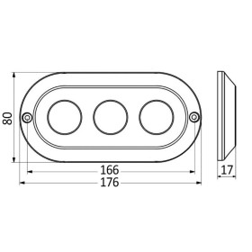 Lampe sous-marine LED 180 W OSCULATI | Projecteur sous-marin | Inox