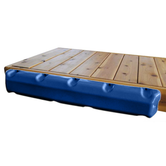 Défense de ponton sur plan - Équipement de protection pour bateaux - bleu