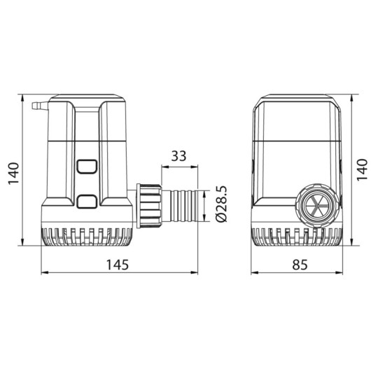 Europump pompe de cale manuel | 128 L/min OSCULATI - pompe de bateau 12/24 V DC