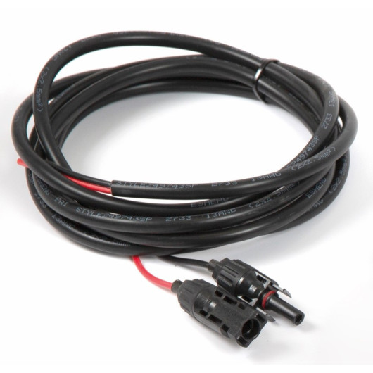 EM Câble solaire double couleur noir de 4 mm avec connecteur solaire MC4