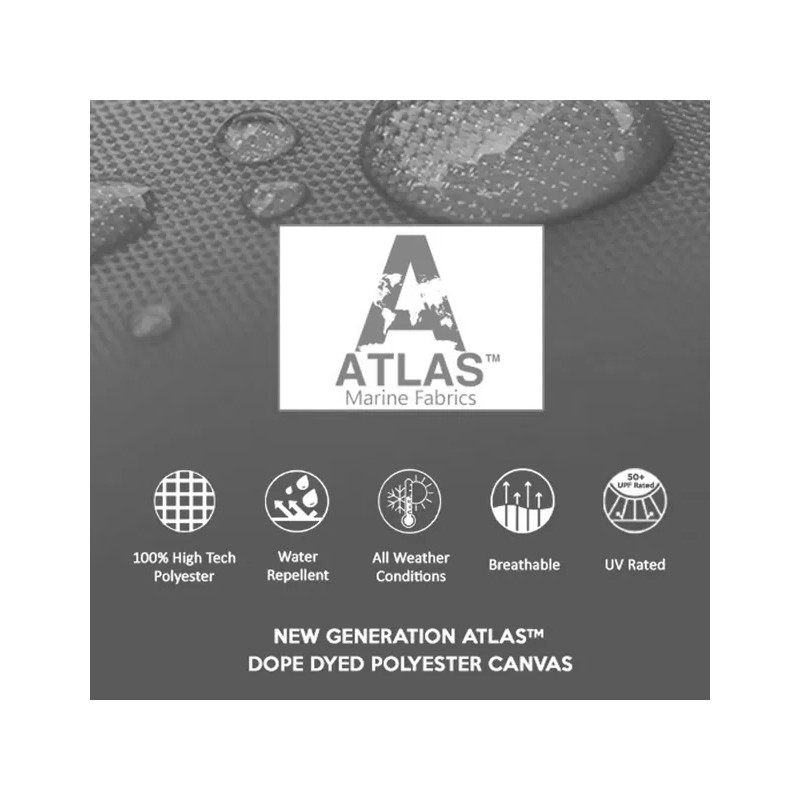 Housse De Protection Pour Moteur électrique MINN KOTA Riptide/Terrova - PVC Marine AtlasXPRO - Drainage Par Maille - Taille 1828mm (72") - Blanc