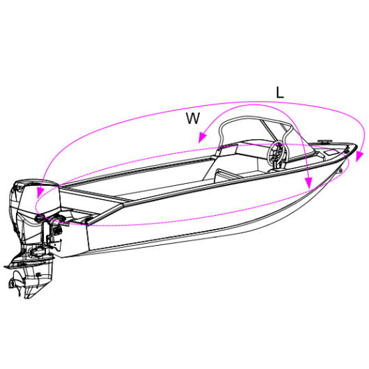 Taud Oceansouth pour vedette moteur IB | Housse et taud de bateaux | Dimensions