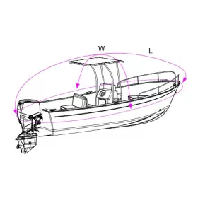 Taud Oceansouth pour vedette avec T-Top | Housse et taud de bateaux