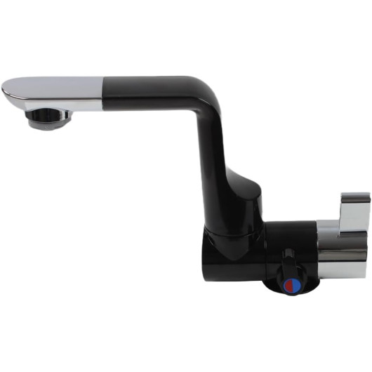 Arona COMET | robinet mitigeur contacteur pour fourgon, van, camping car et bateau | version chromé et noir