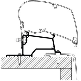 Kit fixation store THULE pour Rapido compact intégral| adaptateur Omnistor 9200, 6200 et 6300