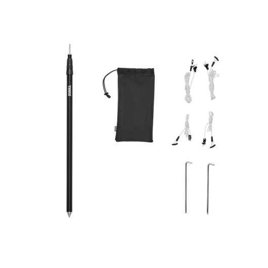 Poteau télescopique Thule Subsola support rod |accessoire auvent store de van et fourgon aménagé | composition du kit