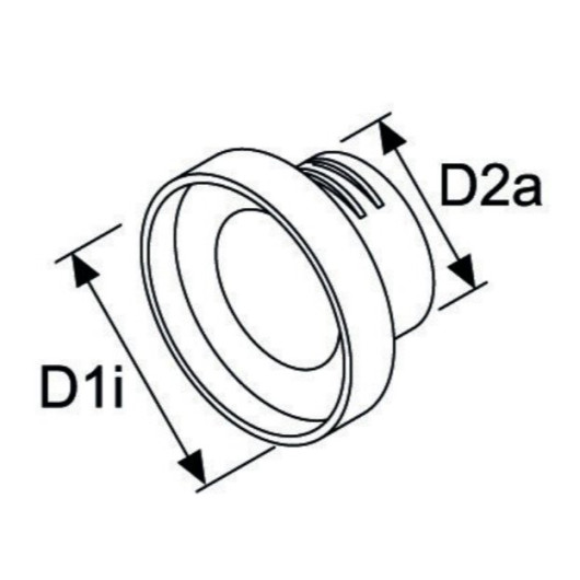 Réducteur ø 90-80 mm Webasto | Réducteur gaine d'air chaud chauffage à air pulsé en bateau ou fourgon aménagé | schéma