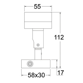 Spot articulé 12 LED  - Éclairage intérieur de bateau et fourgon aménagé - base carré