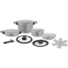 Popote camping poêle et casseroles Brunner céramique| batterie de cuisine pour camping-car et bateau | composition du lot