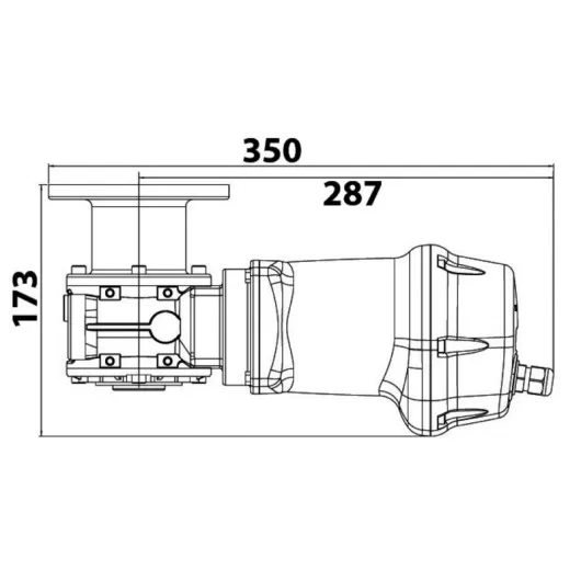 Guindeau VX1 500W 12V Lewmar | guindeau électrique inox pour bateau 6 à 9 m | dimensions sous pont
