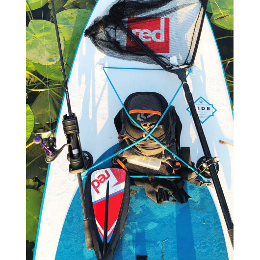 Support QuikPort Railblaza à coller | Accessoires annexe et pneumatique | Porte canne sur paddle vue de dessus