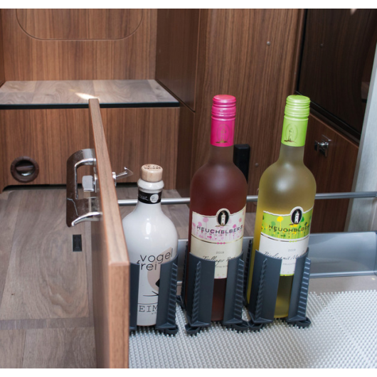 Flexxi 100 porte bouteille et porte verre PUR VARIO |cale bouteille camping-car, van et bateau | installation tiroir