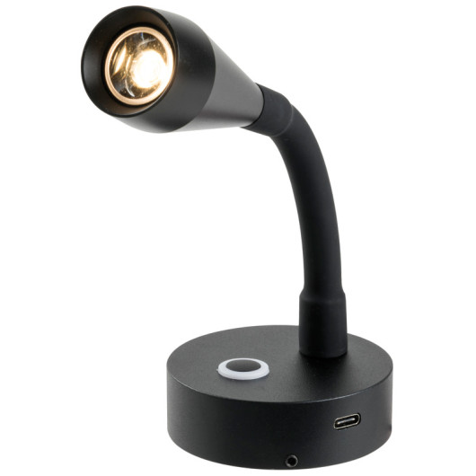 Spot LED articulé - Éclairage intérieur de bateau et fourgon aménagé - noir
