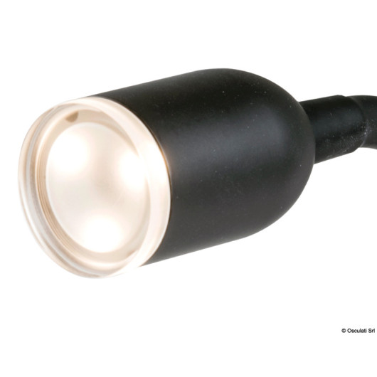 Spot LED articulé noir - Éclairage intérieur de bateau et fourgon aménagé - tête