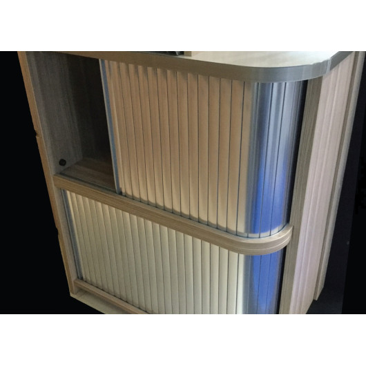 Angle de guidage 45° en applique Decmo | angle pour volet roulant intérieur de meuble en van, fourgon ou bateau | meuble complet