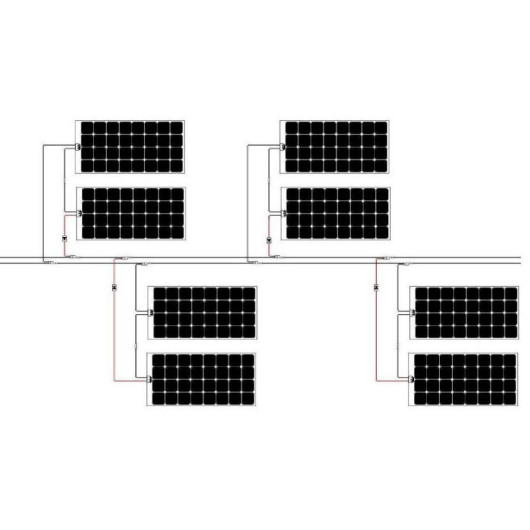 Panneau souple HFs45 W 1120x282 mm Enecom | panneau solaire 12V pour bateau, camping-car et van | mise en parallèle
