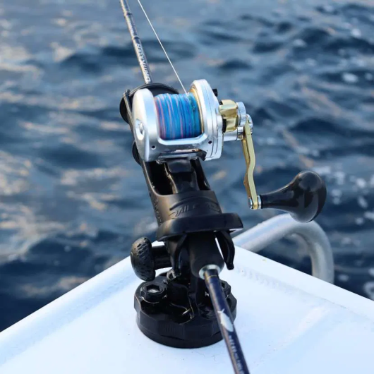 Porte-canne à pêche HEXX Rod Holder II Black avec HEXX Base Railblaza | Support de canne | En action avec canne baitcasting