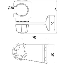 OSCULATI Support mural pour douchette Support mural pour douchette Osculati | Douche, douchette & boitier encastrable | Inox