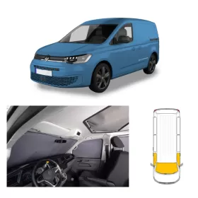 CARBEST  Rideaux isolants avant 3 pièces | VW Caddy 5 Rideau thermique - Équipement intérieur pour fourgon aménagé - VW Caddy 5