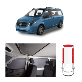 CARBEST Rideaux isolants arrière 5 pièces | Vito / Viano L2 Rideau isolant arrière - Équipement intérieur pour fourgon aménagé - Vito / Viano