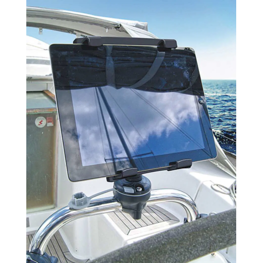 Support Railblaza ScreenGrabba R-Lock iPad/Tablette | Accessoire VHF | En action avec tablette éteinte