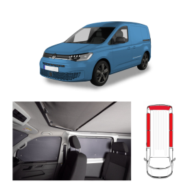 CARBEST Rideaux isolants arrière 5 pièces | VW Caddy 5 Rideaux isolants arrière - Équipement intérieur pour fourgon aménagé - VW Caddy 5