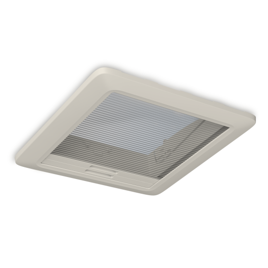 Dometic Mini Heki FL | Lanterneau compact 400 x 400 mm pour vans et fourgons aménagés | rideau ouvert