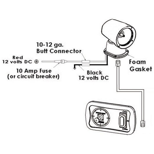 Projecteur Artemis électro commandé Osculati | Projecteur de route | Branchement