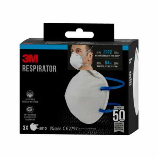 Boîte de 20 masques 3M 8810 classe FFP2 | Protection respiratoire | Boite de 20