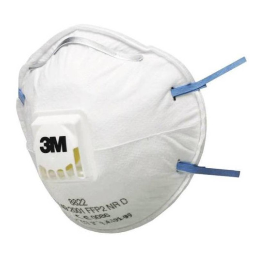 Boîte de 10 masques 3M 8822 classe FFP2 | Protection respiratoire