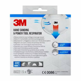 Boîte de 10 masques 3M 8822 classe FFP2 | Protection respiratoire