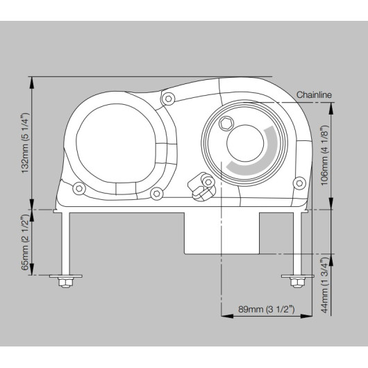 Guindeau HRCFF 12V 600W Maxwell | Guindeau électrique | Dimensions en coupe