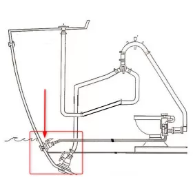 Kit mise en eau WC marins ø tuyaux 19 et 38 mm Osculati | Equipement bateau