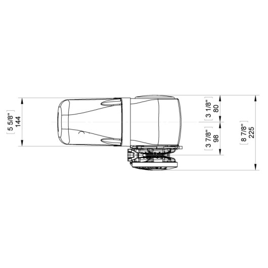 Guindeau HRC10-10 24V 1200W Barbotin 10 mm Maxwell | Guindeau électrique | Dimensions sans poupée