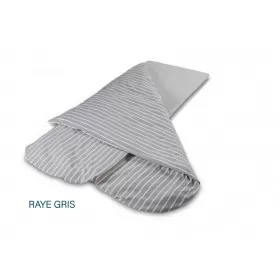 DUVALAY Couchage rayé gris