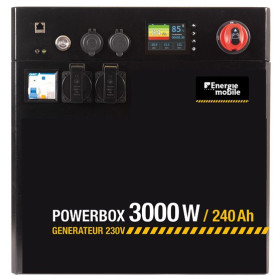 EM Générateur lithium 230V POWERBOX|3000 W / 240 Ah