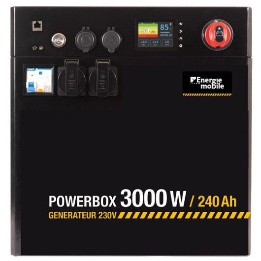 EM Générateur lithium 230V POWERBOX|3000 W / 240 Ah