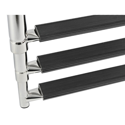 Echelle de plate-forme Standard Osculati | échelle de bain inox arrière pour bateau | antidérapant noire