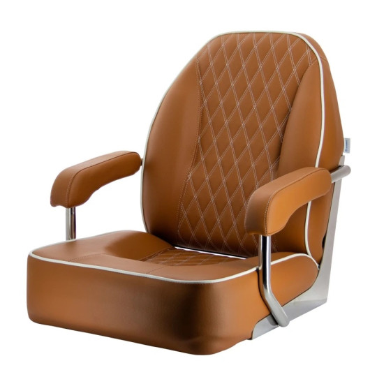 Siège Master Accoudoirs inox Vetus | Siège & fauteuil pilote | Marron orangé