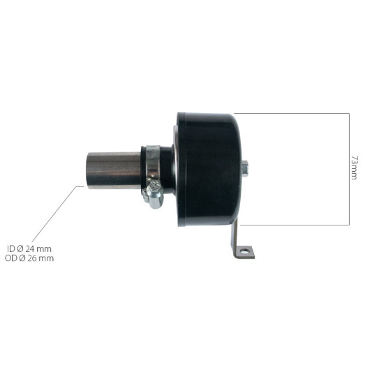Tuyau d'admission d'air avec filtre AUTOTERM | Accessoire chauffage diesel fourgon & bateau | dimensions filtre