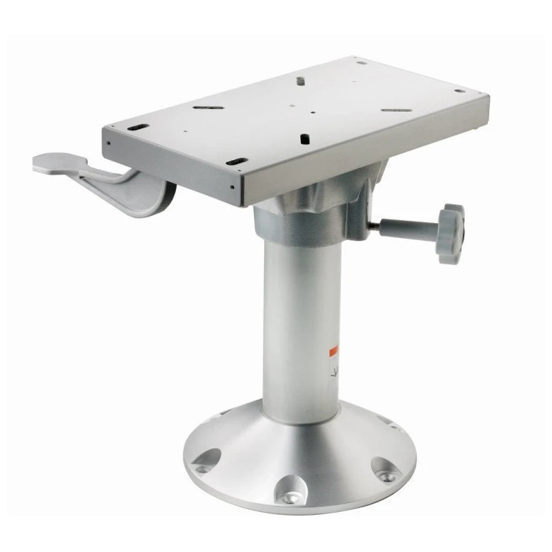 Socle De Siège Bateau Ajustable En Hauteur – 33 à 48 Cm, Pivotant 360°, Aluminium Anodisé, Robuste