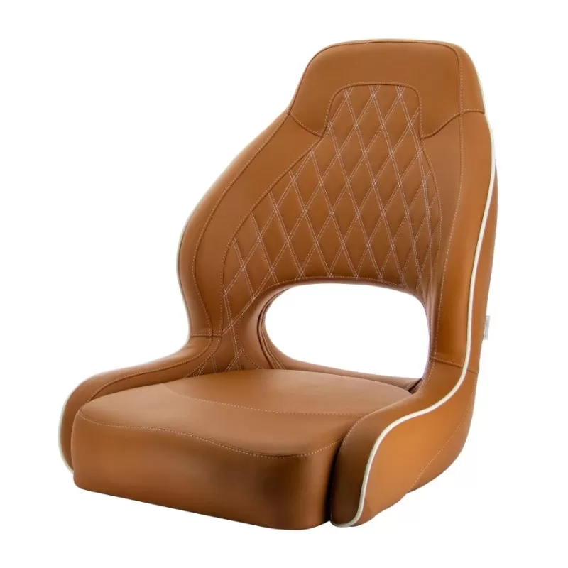 Housse De Siège Conducteur Pour Chevy Silverado High Country 2014-2019 - Cuir Perforé Marron