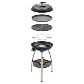 CADAC Carri Chef 2 BBQ/Grill 2 Braai combo - barbecue reconditionné pour camping-car avec un défaut sur le couvercle.