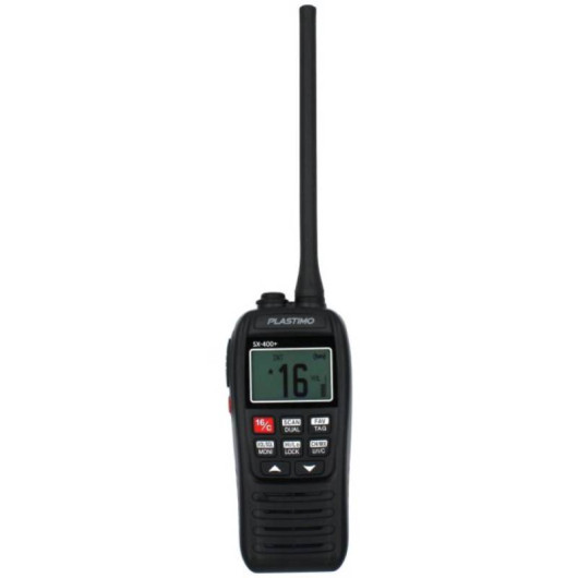 Radio VHF Plastimo SX-400+ | VHF Portable étanche et flottante IPX7 | Vue de face