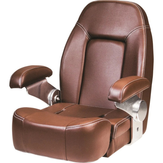 Siège Seaman rabattable Vetus | Siège & fauteuil pilote | Brun acajou position assise
